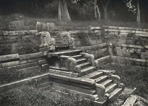 Georg Moller Prints: Treppe in einem gemauerten Badeteich, Anuradhapura, 1926