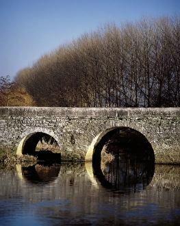The Trespuentes Bridge over Zadorra River, Iruna de Oca, province of Alava, Spain, 2001. Creator: LTL