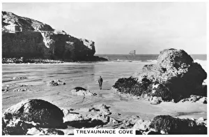 Cove Prints: Trevaunance Cove, Cornwall Coast, 1937