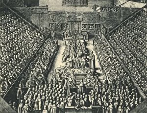 Earl Of Collection: The Trial of the Earl of Strafford in Westminster Hall, 1641, 1947. Creator: Wenceslaus Hollar