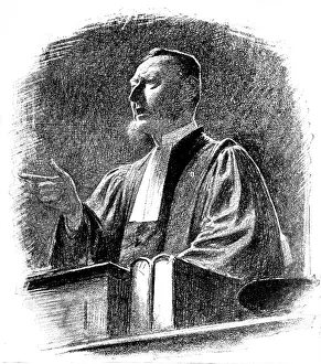 Mutton Chops Prints: The Trial of M. Zola: Advocate-General Van Cassel, 1898. Creator: Unknown