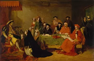Blackfriars Collection: The Trial of Queen Catherine of Aragon, 1848. Creator: Henry Nelson O Neil