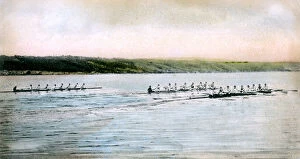 University Gallery: A Trial Spin of the Cornell Crews on Cayuga Lake, 1906