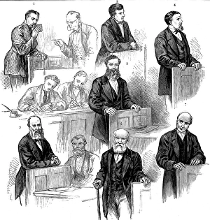 Beards Prints: Trial of the Tichborne Claimant: witnesses for the defence, 1873. Creator: Unknown