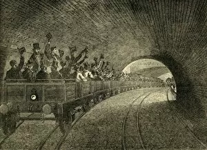 Co Cassell Petter Galpin Gallery: Trial Trip on the Underground Railway, 1863, (c1876). Creator: Unknown