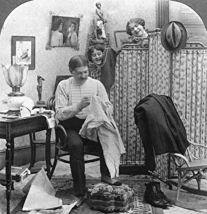 Bachelor Prints: Trials of Bachelorhood. Artist: American Stereoscopic Company