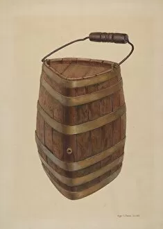 Triangles Collection: Triangle Field Water Keg, c. 1939. Creator: Roger Deats