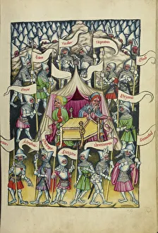 Identity Prints: The Twelve Tribes of Israel; Weltchronik, about 1400-1410. Creator: Unknown