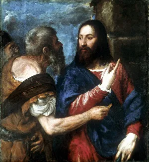 Trust Prints: The Tribute Money, 1560-1568. Artist: Titian