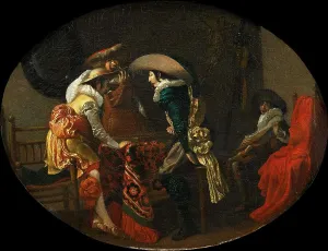 Suspense Prints: The Tric-trac Players, c.1625. Creator: Willem Cornelisz Duyster