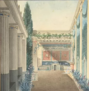 Triclinium, Excavated in the House of Actaeon, Pompeii, ca. 1824