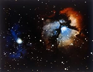 Sagittarius Gallery: Trifid Nebula in Sagittarius constellation. Creator: NASA