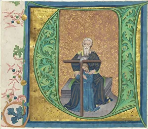 Letter V Prints: The Trinity, 1414. Creator: Master of the Gerona Martyrology, Workshop of