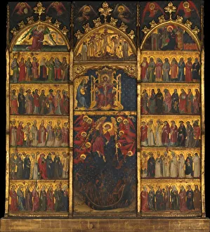 The Trinity Adored by All Saints. Creator: Spanish Painter (ca. 1400)