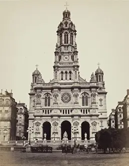 Baldus Prints: Trinity Church, Paris, between 1860 and 1870. Creator: Edouard Baldus
