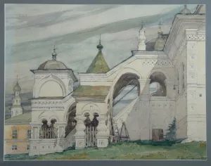 The Trinity Church in Solikamsk, 1909. Artist: Plotnikov, Vladimir Alexandrovich (1866-1917)