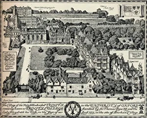 Courtyard Prints: Trinity College, Oxford, 1905. Artist: Edmund Hort New