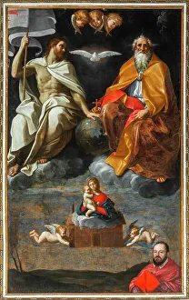 Holy Spirit Prints: The Trinity with the Madonna of Loreto and the donator cardinal Antonio Maria Gallo