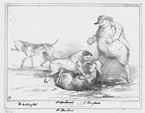 Douro Marquess Of Prints: Trios Dogs, A Graphic Tale, with a Moral, for those who can find it out!, 1834. Creator