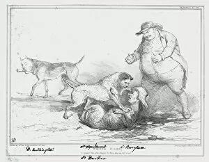 Stephen Ducote Collection: Trios Dogs, A Graphic Tale, with a Moral, for those who can find it out!, 1834. Creator