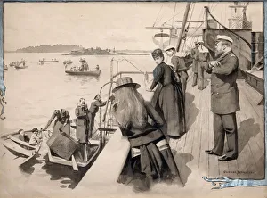 Alexander Alexandrovich Prints: Trip of Alexander III in the Gulf of Finland