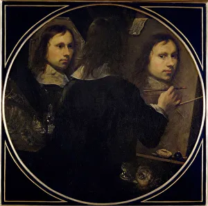 Galleria Degli Uffizi Prints: Triple Self-Portrait, 1646