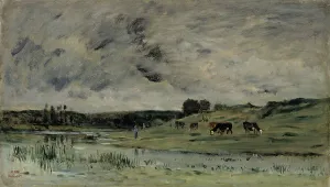 1875 Prints: Tripleval on the Seine, 1875. Creator: Charles Francois Daubigny