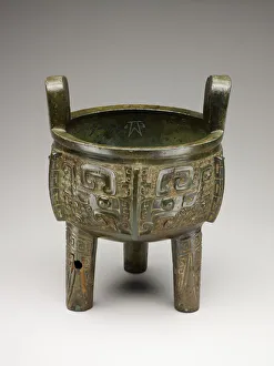 11th Century Bc Prints: Tripod Cauldron oF Ran (Ran ding), Late Shang dynasty, 13th-11th century B. C