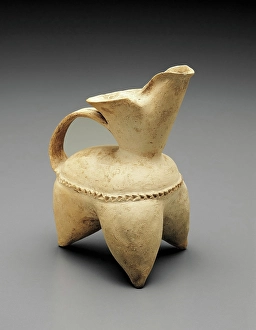 31st Century Bc Prints: Tripod ewer with strap handle and fluted waist band (gui type)