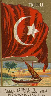 Tripoli Prints: Tripoli, from Flags of All Nations, Series 2 (N10) for Allen &amp