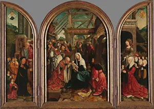 Jacob Cornelisz Prints: Triptych with the Adoration of the Magi (centre panel)