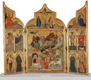 The Crucifixion Prints: Triptych with the Adoration of the Magi and Saints. Creator: Jacobello del Fiore