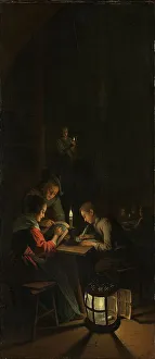 Lamplight Prints: Triptych: Allegory of Art Training, c.1770. Creator: Willem Joseph Laquy