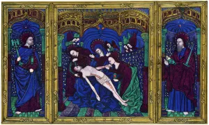 Triptych, champleve enamel on copper, 16th century, (1931)