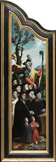 Via Crucis Prints: Triptych with the Crucifixion, Saints and Donors
