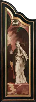 Devotion Prints: Triptych with the Crucifixion, Saints and Donors