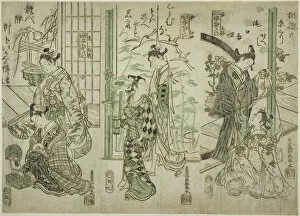 A Triptych of Fashionable No Plays (Furyu Utai Sambukutsui), Japan, c. late 1750s
