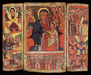 Via Crucis Prints: Triptych: Icon of the Virgin Mary, late 17th century. Creator: Unknown