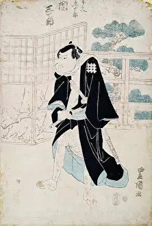 Kabuki Prints: Triptych of Kabuki Actors (1), 1825-1830. Creator: Utagawa Toyokuni II