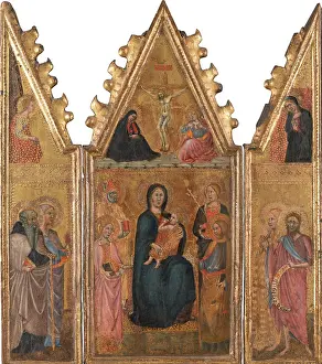 Apostle Prints: Triptych of the Madonna and Child with Saints