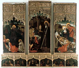 Savior Prints: Triptych of Santa Clara, 1486. Artist: Mestre Hilarius