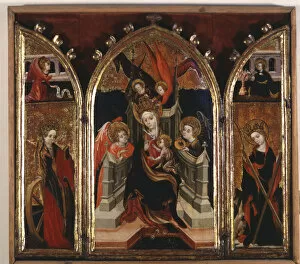 Catalonia Gallery: Triptych of the Virgin Mary, tempera on panel, c