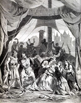 Tristan and Isolde by Richard Wagner. Illustration to the premiere, 1865, 1865