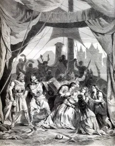 Tristan and Isolde by Richard Wagner. Illustration to the premiere, 1865, 1865