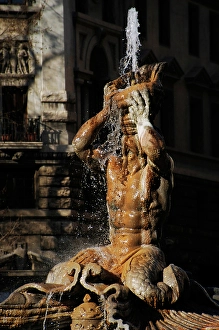 Triton Fountain, Piazza Barberini, Rome, Italy, 2009. Creator: LTL
