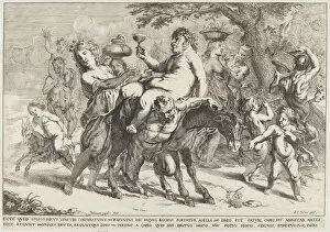 Drunkenness Collection: The Triumph of Bacchus, 1633-63. Creator: Jan Popels