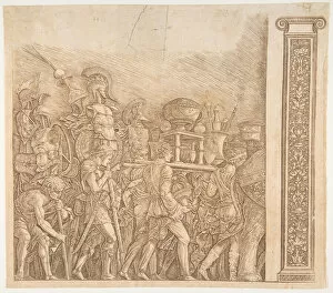 Bearer Collection: Triumph of Caesar: The Corselet Bearers, ca. 1490. Creator: Unknown