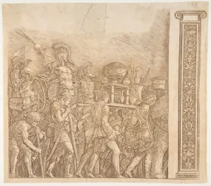 Julius Prints: Triumph of Caesar: The Corselet Bearers, ca. 1490. Creator: Unknown