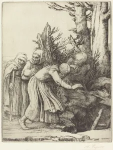 Blindfold Prints: The Triumph of Death: Death Prepares a Dwelling for the Homeless (Le triomphe... )