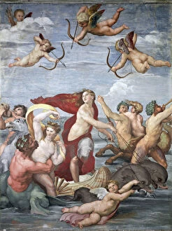 Images Dated 28th November 2013: Triumph of Galatea, c. 1512. Artist: Raphael (1483-1520)